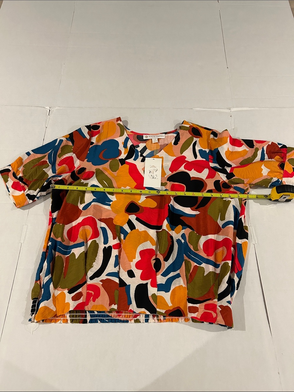 Kate Park size 1X floral blouse